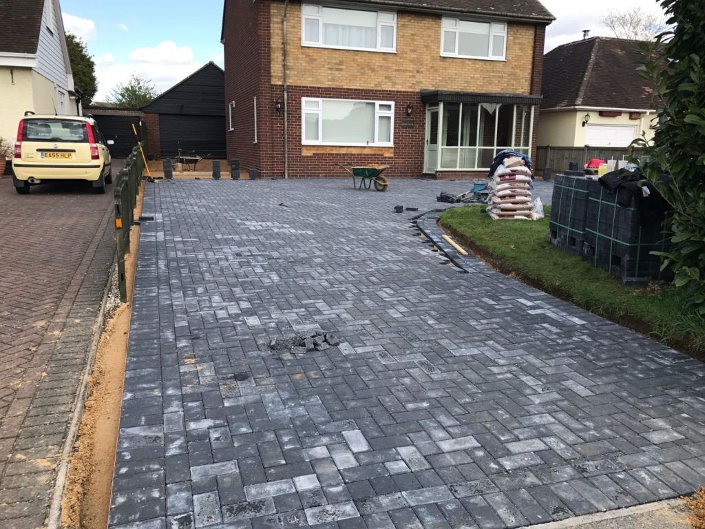 Herringbone Paving installation