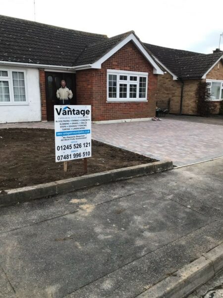 New Paved Driveway in Rayleigh, Essex