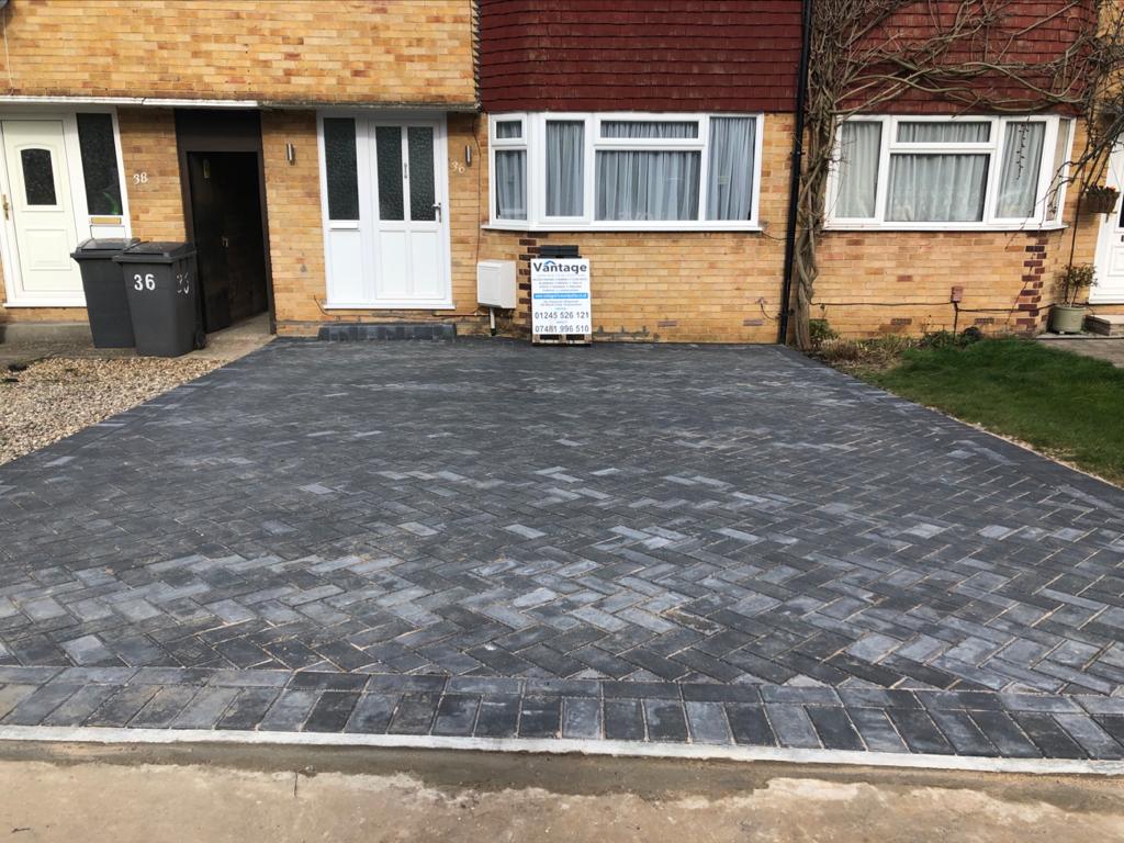 New Charcoal Block Paving Driveway in Chelmsford