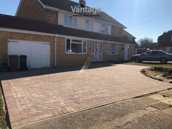 New Paved Driveway WIth Bracken Colour
