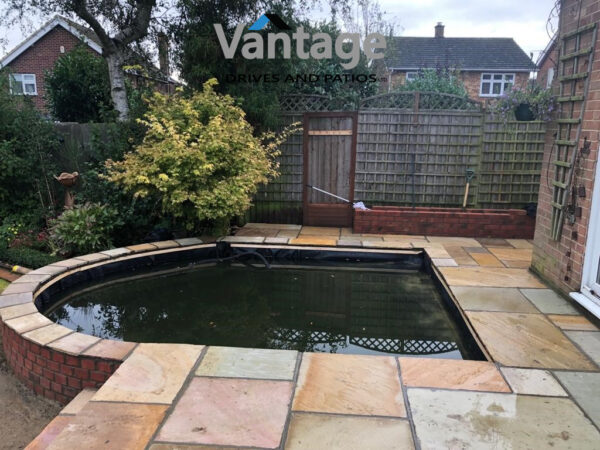 Fossil Mint Sandstone Patio in Ongar