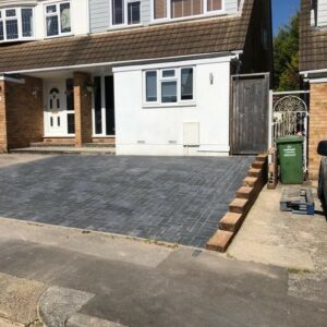 Charcoal Block Paved Driveway in Billericay