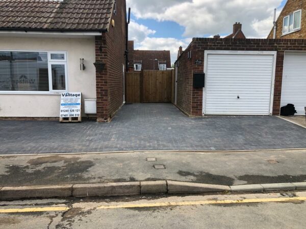 Indian Sandstone Patio and Block Paved Driveway Project in Maldon