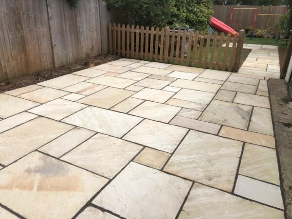 Fossil Mint Slabbed Patio in Chelmsford, Essex