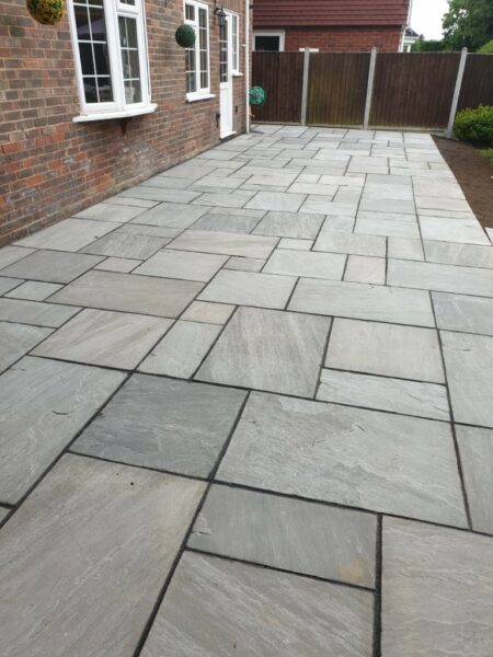 New Sandstone Patio in Billericay, Essex