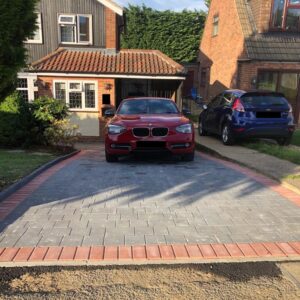 Tegula Block Paved Driveway in Stock, Essex