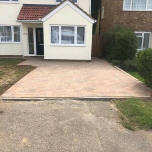 Double Driveway and Patio with Block Paving in Brentwood, Essex