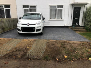 Charcoal Block Paved Driveway with ACO Channels in Chelmsford
