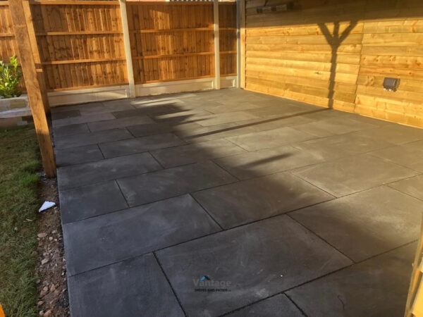 Limestone Slabbed Patio in Ingatestone, Essex