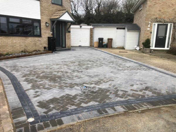 Ash and Charcoal Block Paved Driveway in Chelmsford