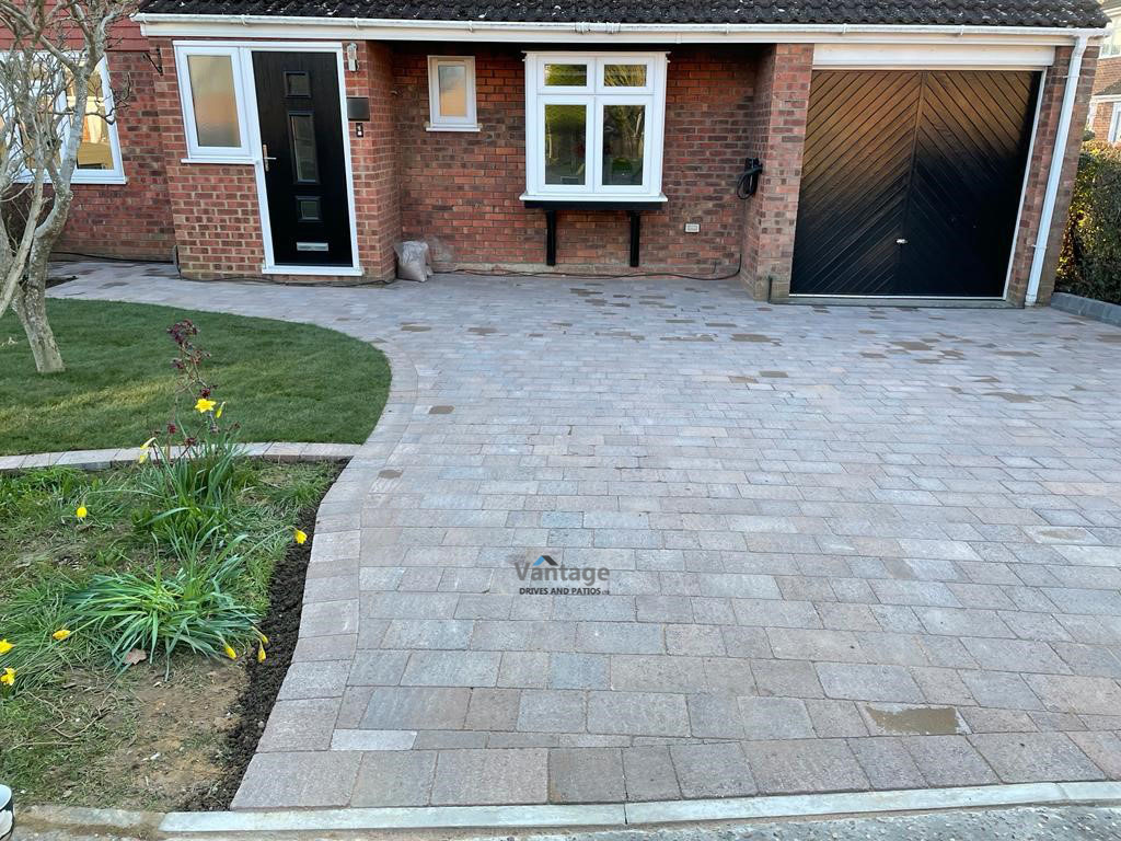 Driveway with Autumn Mix Tegula Paving in Chelmsford, Essex