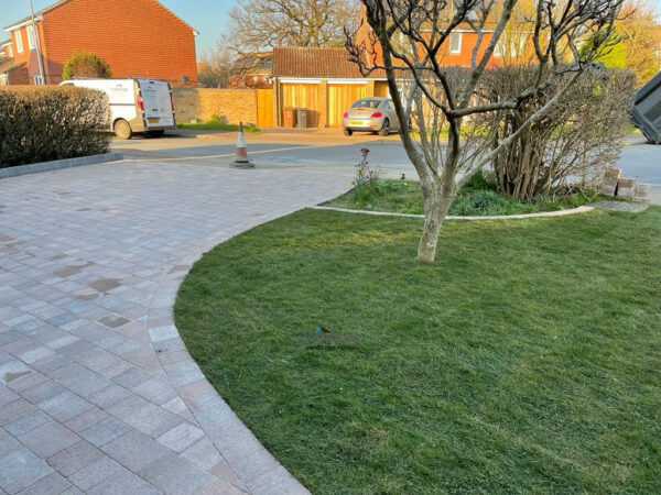 Driveway with Autumn Mix Tegula Paving in Chelmsford, Essex