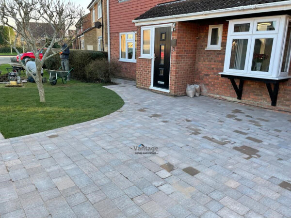 Driveway with Autumn Mix Tegula Paving in Chelmsford, Essex