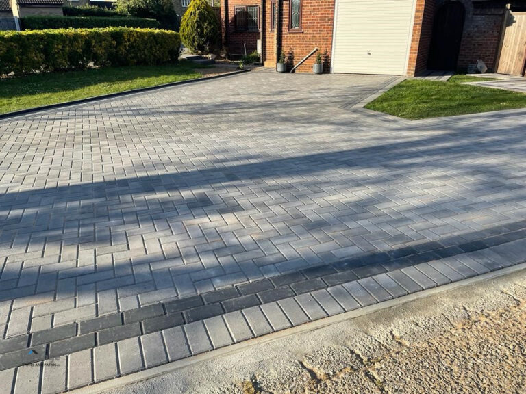 Block Paved Driveway Joined with a Previously Installed Driveway in Chelmsford, Essex