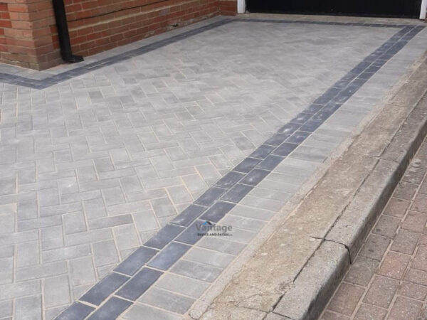 Driveway with Ash and Charcoal Block Paving in Basildon, Essex