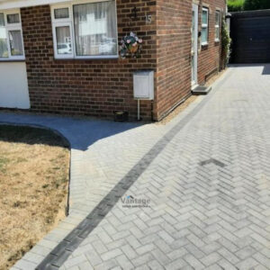 Ash and Charcoal Block Paved Driveway in Braintree, Essex