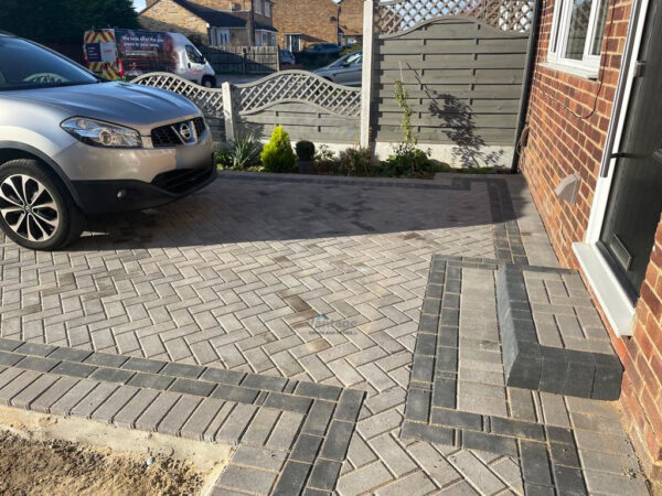 Patio And Driveway With Ash And Charcoal Block Paving In Chelmsford, Essex (8)