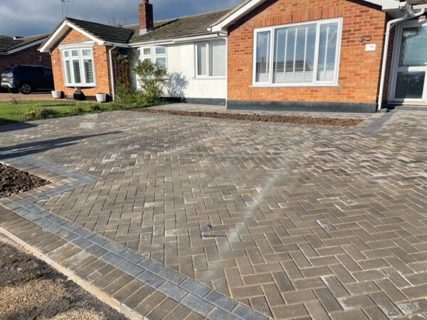 Driveway And Patio With Ash Block Paving And Barleystone Borderline In Witham, Essex (6)