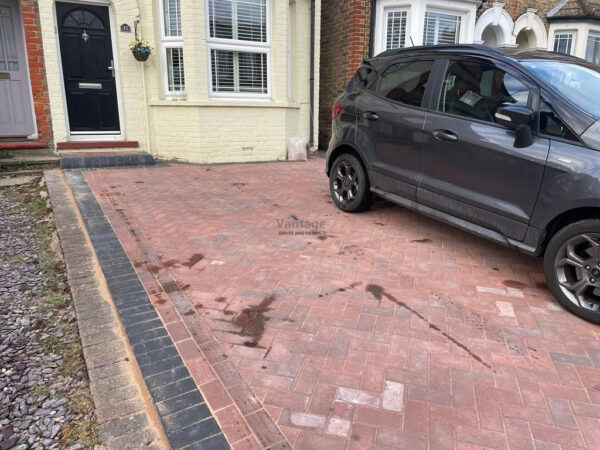 Driveway with Brindle and Charcoal Block Paving in Chelmsford, Essex