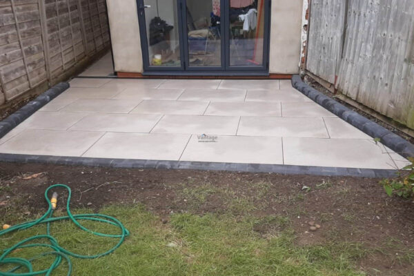 Porcelain Tiled Patio with Bullnose Edging in Chelmsford, Essex