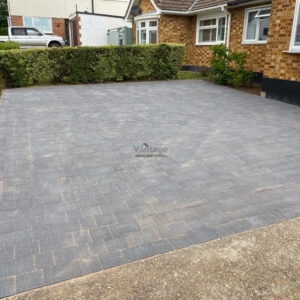 Driveway with Carbon Tegula Paving in Witham, Essex