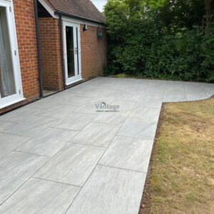 Porcelain Slabbed Patio with Drainage System in Chelmsford, Essex