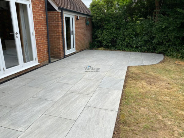 Porcelain Slabbed Patio with Drainage System in Chelmsford, Essex