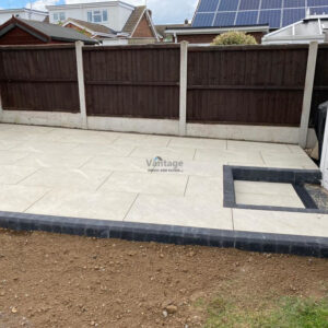 Raised Patio with Porcelain Slabs in Witham, Essex