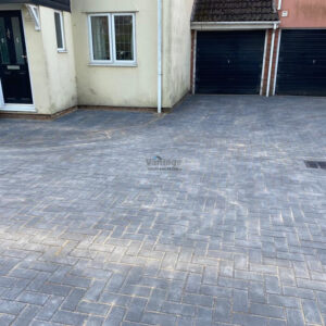 Charcoal Block Paved Cul-de-Sac in Witham, Essex