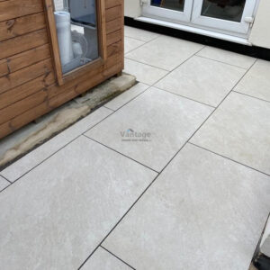 Patio with Hammerstone Slabs in Brentwood, Essex